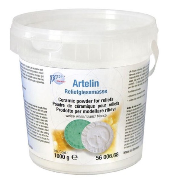 Creartec, Artelin-Reliefgiessmasse, kerarmische Basis, umweltfreundliches Giessmaterial, piccolina, artidee
